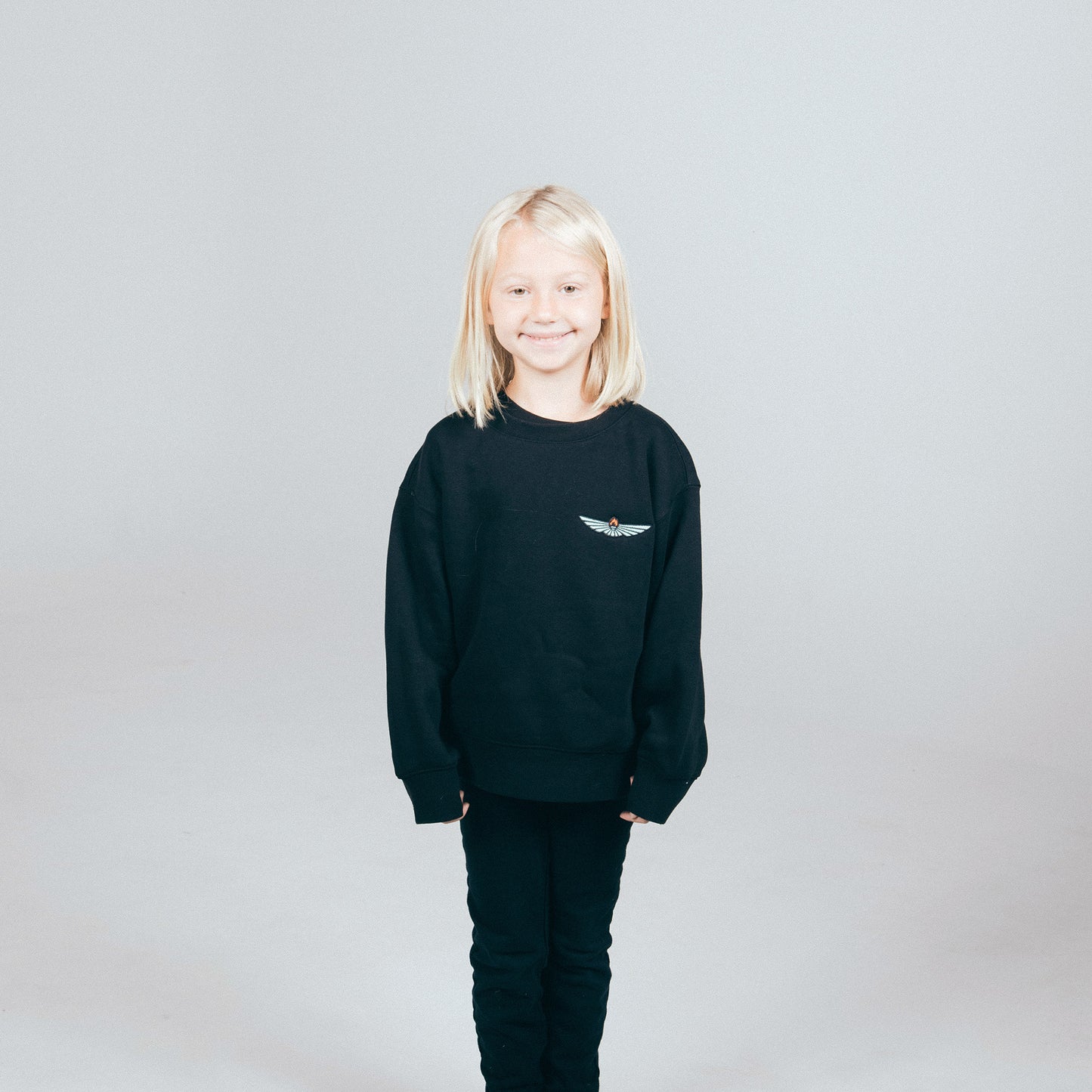 Youth Staple Premium Crewneck - Black