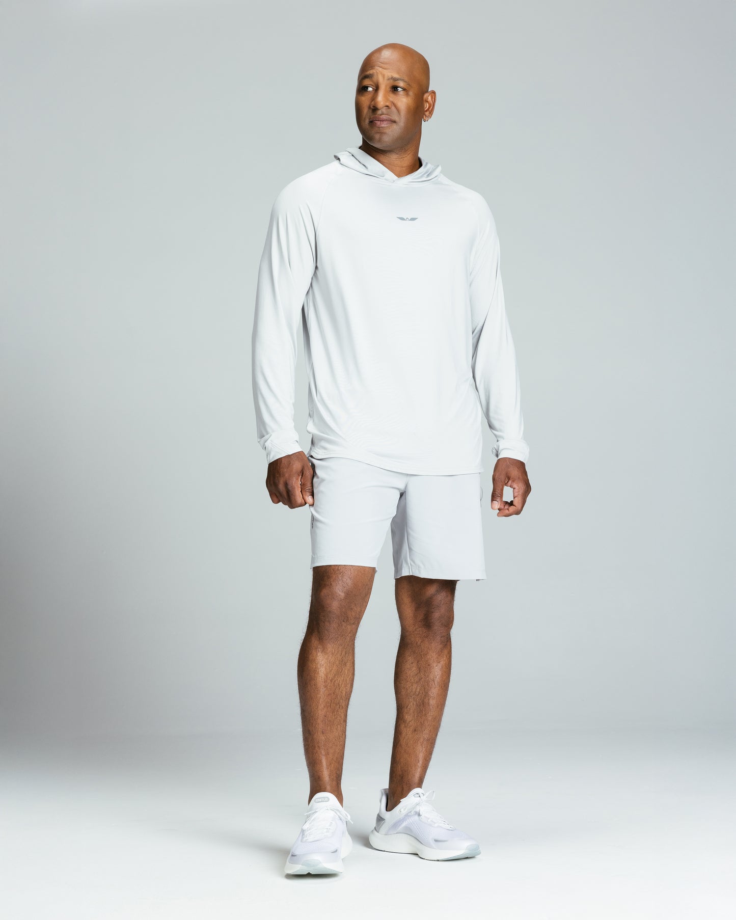 Men's LS Tech Hooded Tee "Gris"