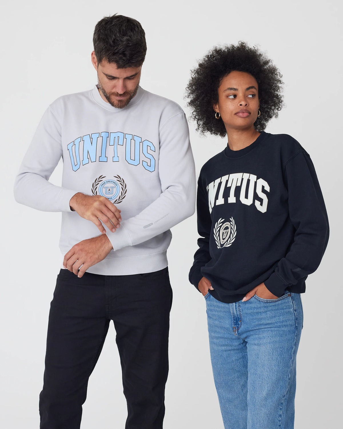 Unitus Unitus | Grey Crest Crewneck Fleece – UNITUS