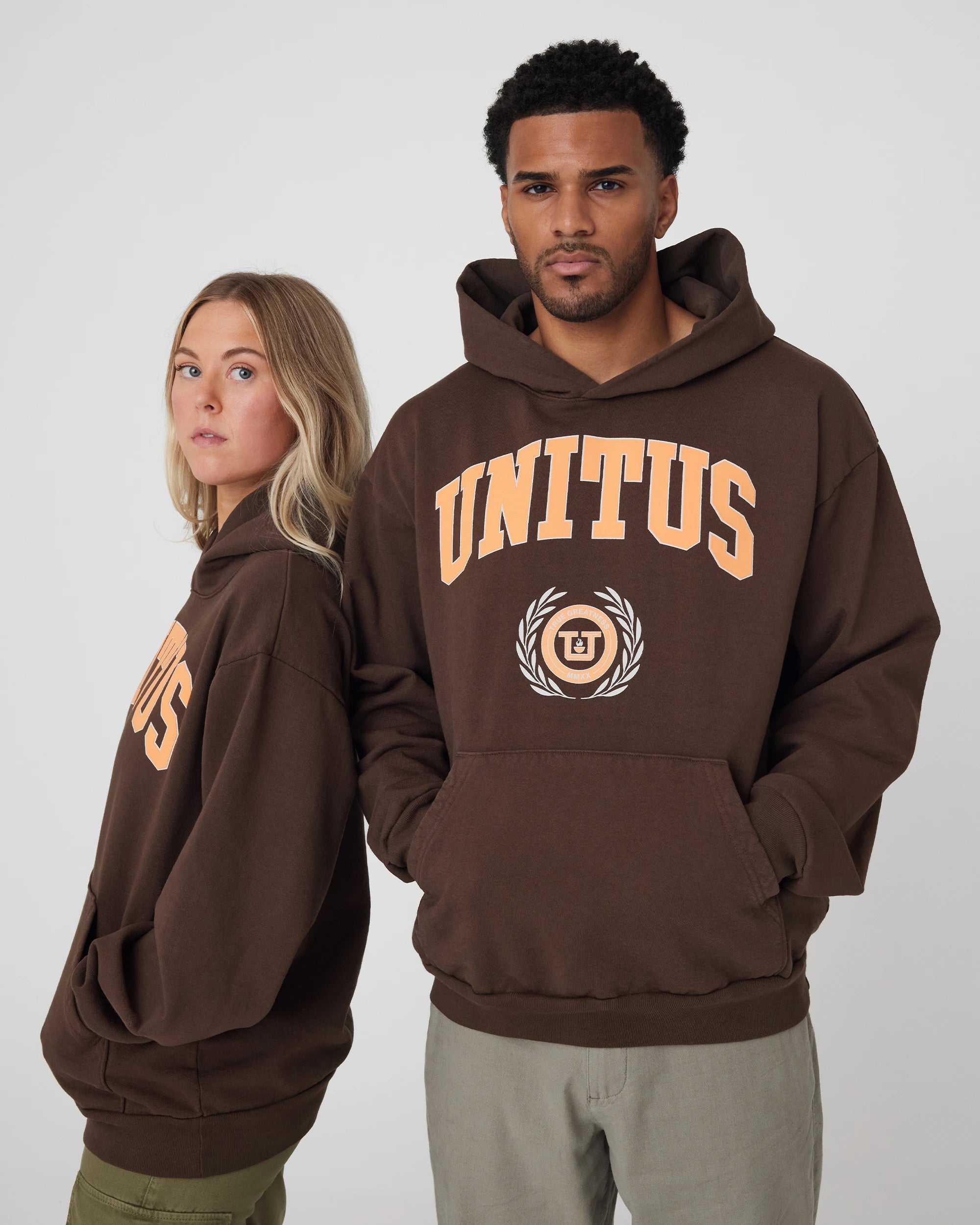 Unitus | Brown Crest Hoodie – UNITUS