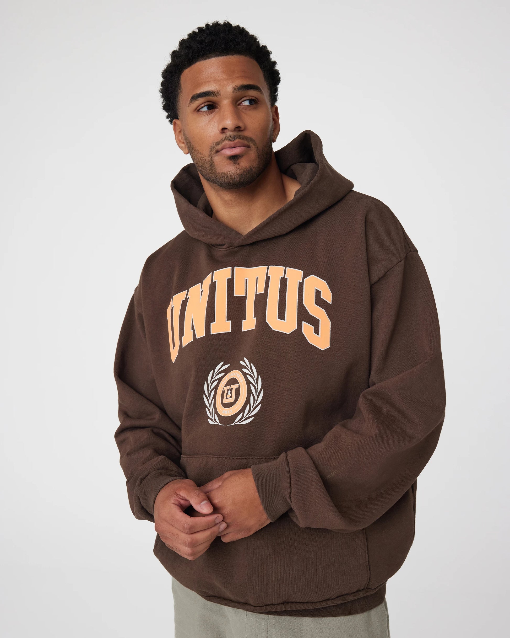 Unitus | Brown Crest Hoodie – UNITUS