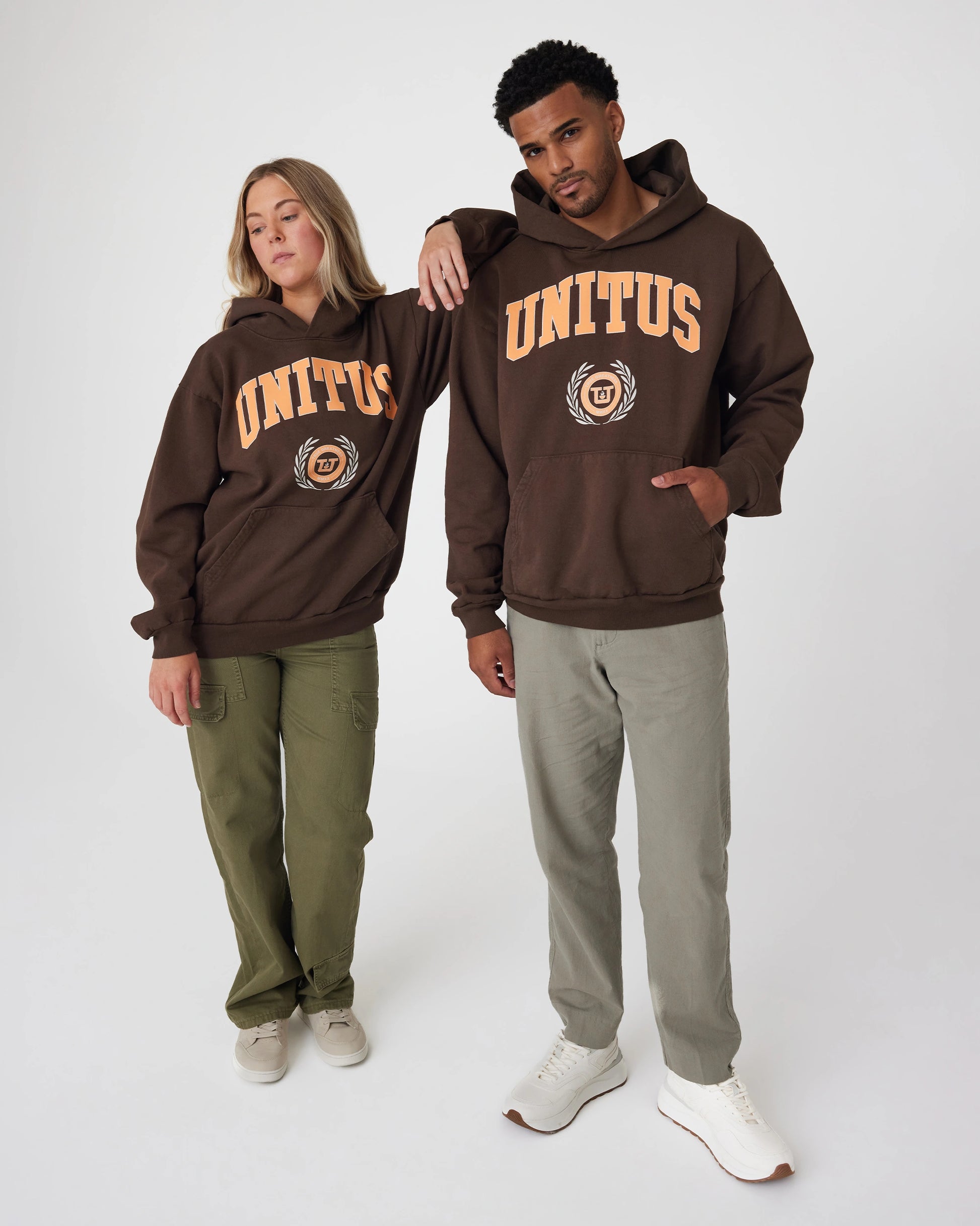 Unitus | Brown Crest Hoodie – UNITUS