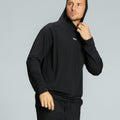 Men's LS Tech Hooded Tee "Black"