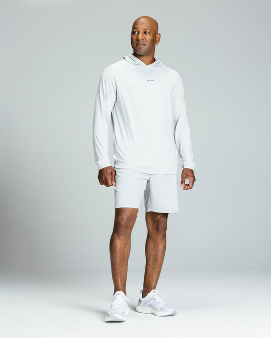 Men's LS Tech Hooded Tee "Gris"