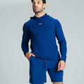 Men's LS Tech Hooded Tee "Marine Blue"