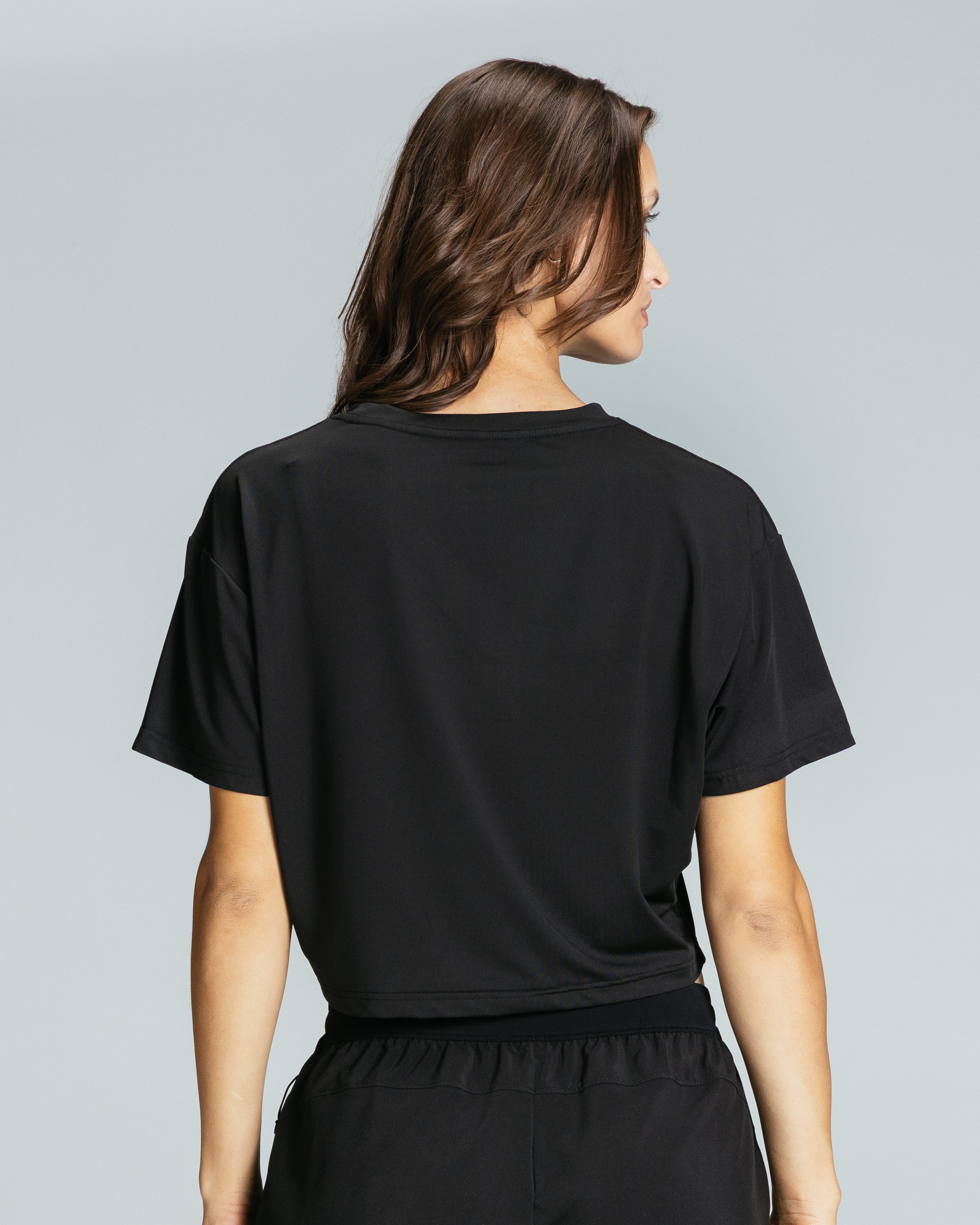 Women's Crop Tee "Black"