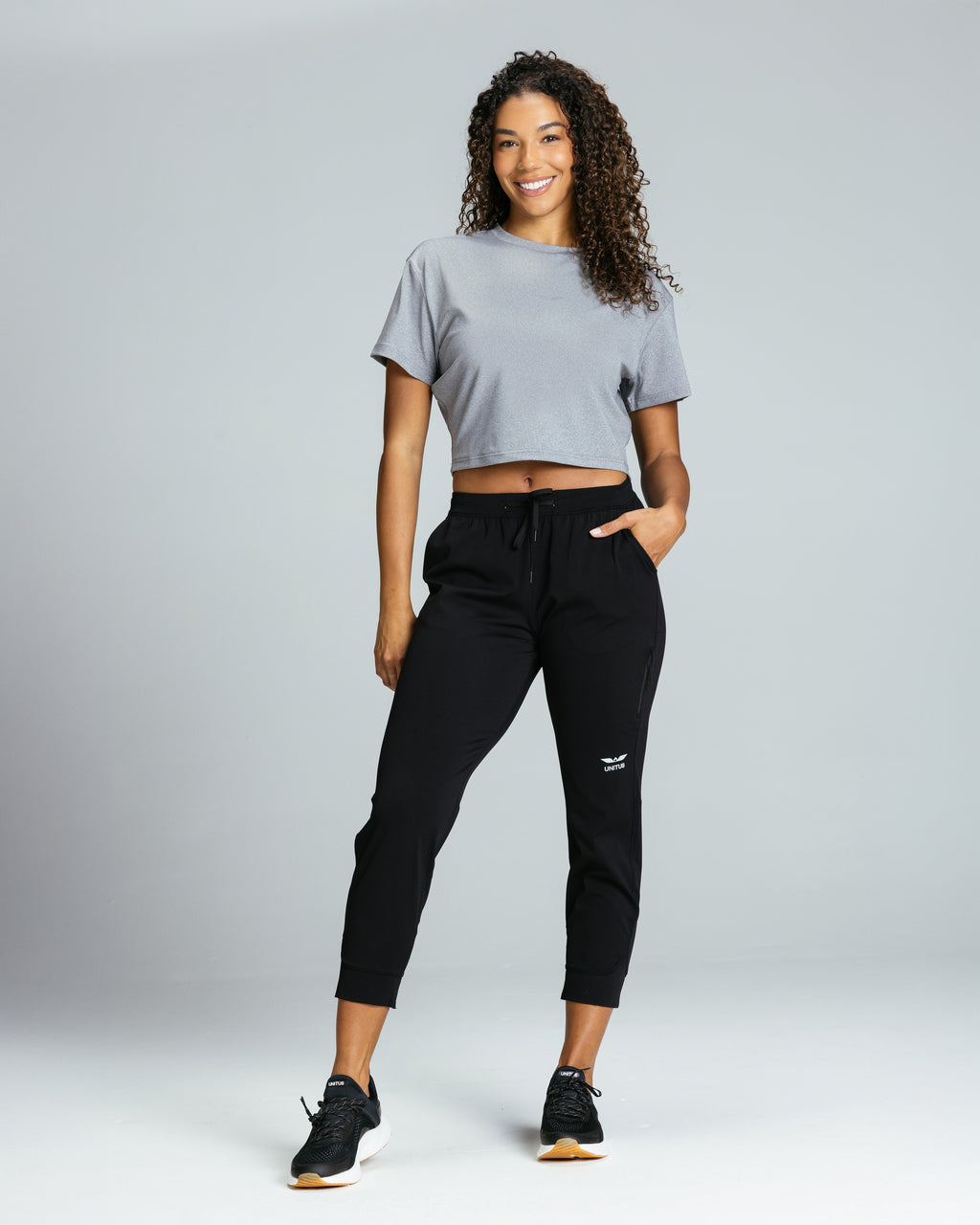Women's Crop Tee "Silver Heather"