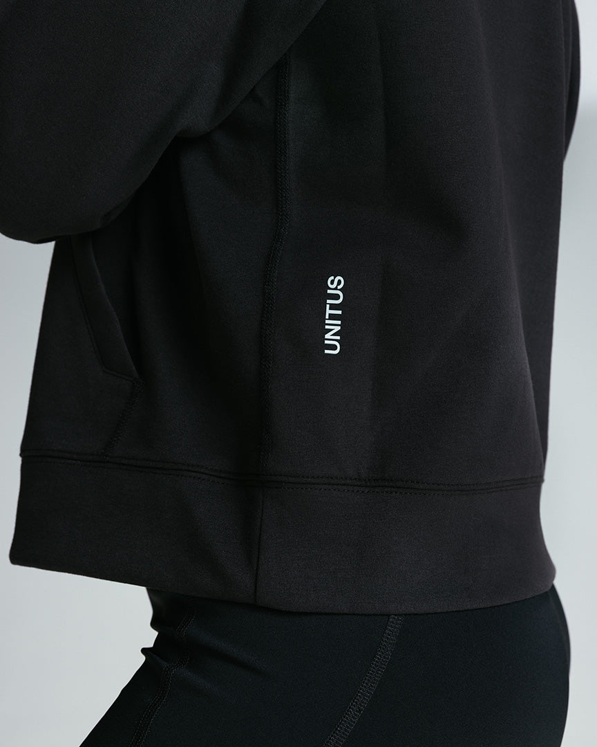 Women's Half-Zip Hoodie "Black"