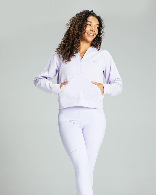 Women's Half-Zip Hoodie "Lilac"