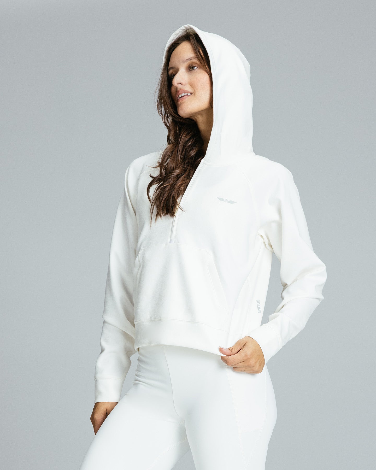 Women's Half-Zip Hoodie "Vortex White"