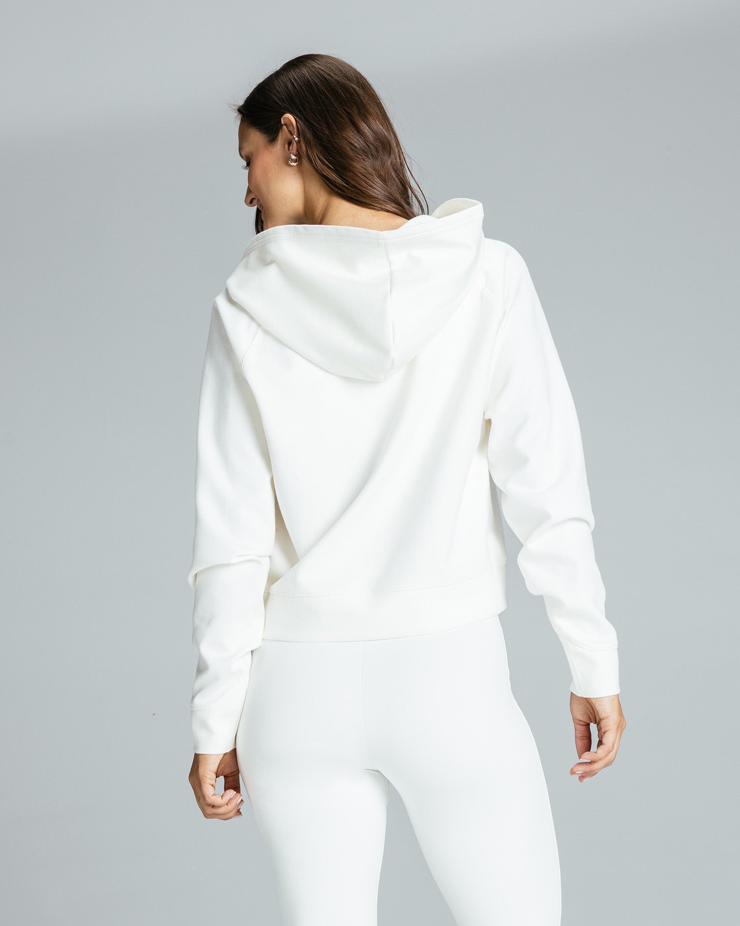 Women's Half-Zip Hoodie "Vortex White"